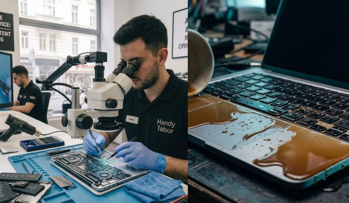 MacBook Wasserschaden Reparatur in der Werkstatt – Handy Tabor Wien 1020
